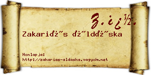 Zakariás Áldáska névjegykártya